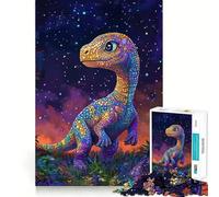 Rainbow Dinosaur Stars 1000 Piece Jigsaws for Teenagers Puzzle Boost Memory Quiet Calm Premium Cut Heartfelt Gift (50x75cm)