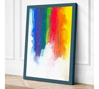 Rainbow Dissolve Abstract Canvas Wall Art Print 18x12 Inch (46 x 30 cm)