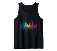 Rainbow DJ Audio Spectrum Equalizer Sound Wave Tank Top