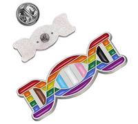 Rainbow DNA Pin Badge Ally LGBT LGBTQ+ Brooch Gay Pride Lapel Queer Bi Bag Jacket Transgender Trans Non-Binary March Jewellery Equality Lanyard Genetic Family Tree Chromosome Biology Helix Genes