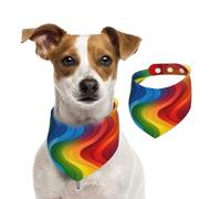 Rainbow Dog Bandanas,Summer Bandanas for Dogs Washable Adjustable Dog Triangle Scarf Bibs Cute Pet Bibs for Medium Large Dogs Puppy and Cats Medium