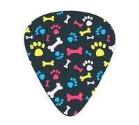 Rainbow Dog Cat Paw Print 12 Pcs Guitar Picks Fit Lovers 3 Different Thickness 0.46 0.71 0.96mm