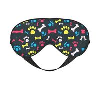 Rainbow Dog Cat Paw Printing Versatile Rest Helper, Soft Sleep Eye Mask Double-Sided for Yoga,Camping,Soft Sleep Eye Mask