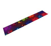 Rainbow Dog Cat Paw Rustic Decor Linen Runner for Wedding Party, Holiday Home Dining Table And Fireplace Mantel