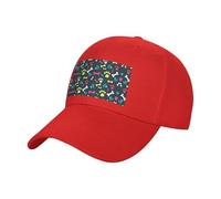 Rainbow Dog Cat Paw Solid Color Curved Brimmed Duckbill Cap Outdoor Sports Travel Beach Sun Hat Baseball Hat