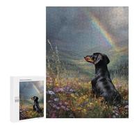 Rainbow Dog Field Painting Puzzle 1000 Teile Schwer Puzzle Spielzeug Lernspiel Impossible Herausforderungsspielzeug Für Erwachsene Kinder 500 PCS