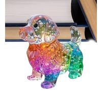 Rainbow Dog Figurine - Gradient Resin Sculpture Ornament Unit, Cute Animal Desk Display Piece, Modern Art Decorative Accent, Indoor Outdoor Shelf Table Room Decor | Figurine for Home & Gift User
