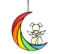 Rainbow Dog Memorial Gift og Lovers Pet Bereavement Suncatcher