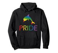 Rainbow Dolphin Pride Pullover Hoodie