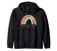 Rainbow Don’t Let Idiots Ruin Your Day Happy Inspirational Zip Hoodie