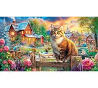 Rainbow-Dragon-and-Winged-Wolf 1000 Piece Jigsaw Puzzle for Adults - Recycled Cardboard Decoration 75x50cm/1000pcs