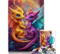Rainbow Dragon Baby Jigsaw Puzzles for Adults 1000 Piece,Toys Educational Games Stress Relieving Suitable for Desktop Decoration 38x26cm