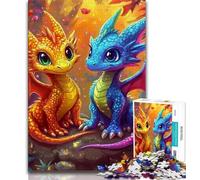 Rainbow Dragon Baby Jigsaws Puzzles 1000 Pieces for Adults Gifts,Family Game Stress Reliever Difficult Challenge Great Gifts And Toys (75x50cm)
