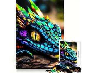Rainbow Dragon Close-Up 1000 Piece Jigsaw Puzzle for Teenagers Enhance Recall Family Bond Exact Edge Thoughtful Gift (38x52cm)