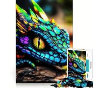 Rainbow Dragon Close-Up Jigsaw Puzzles for Teenagers 1000 Pieces Recall Boost Gentle Relax Smooth Cut Stylish Gift (50x75cm)