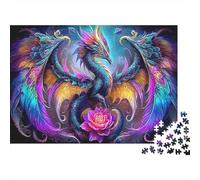 Rainbow Dragon Colourful Dragon in Cosmic Scene 1000 Pieces Jigsaw Puzzles for Adults Fun Activity for Rainy Days 38x26cm/1000pcs