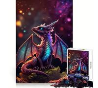 Rainbow Dragon Cub Puzzles for Adults 1000 Puzzles Strengthen Memory Anxiety Relief Smooth Edge Warm Surprise (50x75cm)