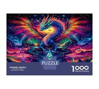Rainbow Dragon Galaxy 1000pc Puzzle for Adults Cosmic Power Classic Jigsaw Puzzle Recycled Cardboard Family Puzzle Lovers Brain Training Holiday Activity Office Break 38x26cm/1000pcs