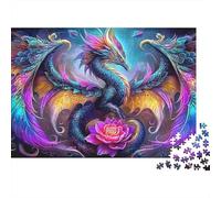 Rainbow Dragon Jigsaw for Adults 1000 Challenging Puzzles Flowing Nebula Puzzle Game for The Whole for Women Gifts for Men A Unique100% Recvcled Cardboard52x38cm/1000pcs