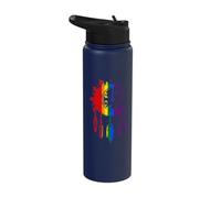 Rainbow Dreamcatcher with Moon and Crystals Gay Pride Stainless Steel Insulated Water Bottle