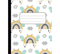 Rainbow Dreams Composition Notebook | Cute Clouds and Colorful Rainbows on White Background | 110 Lined Pages for School, Writing or Drawing