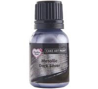 Rainbow Dust Cake Art Paint, Metallic Dark Silver - 25ml