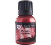 Rainbow Dust Cake Art Paint, Metallic Ruby Red - 25ml