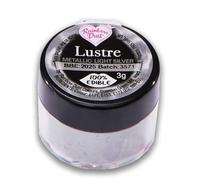 Rainbow Dust Edible Silk Powder - Metallic Light Silver, 15g