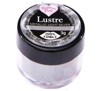 Rainbow Dust Edible Silk Powder - Metallic Light Silver 3g