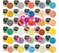 Rainbow Dust Lustre Dust LU-TD-WHIT - Edible Shimmer Powder for Cakes & Sugarcraft (Dry Brush or Alcohol Paint), Resealable Pot