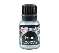Rainbow Dust Metallic Paint, Metallic Dark Silver, 25 ml