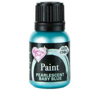 RAINBOW DUST Pearl Food Colouring, Edible Paint in Pearlescent Colours, Ready to Use, Easy to Apply, Create Cakes & Cupcakes with an Indulgent Shimmer - Baby Blue 25ml