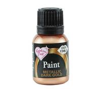 RAINBOW DUST Pearl Food Colouring, Edible Paint in Pearlescent Colours, Ready to Use, Easy to Apply, Create Cakes & Cupcakes with an Indulgent Shimmer - Dark Gold 25ml