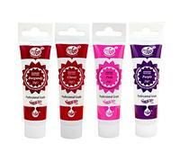 Rainbow Dust - Pro Gel - Pink and Purple Set of 4 - Edible food colour gel paste
