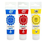 Rainbow Dust - Pro Gel - Primary Set of 3 - Edible Food Colour Gel Paste
