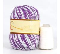 Rainbow Dyed Cashmere Soft Mink Velvet Wool Yarn for Hand Knitting Long Plush Hair Crochet Yarns for Winter Crocheting(D013)
