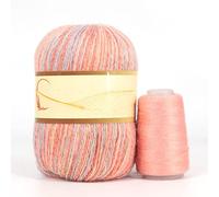 Rainbow Dyed Cashmere Soft Mink Velvet Wool Yarn for Hand Knitting Long Plush Hair Crochet Yarns for Winter Crocheting(D026)