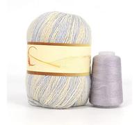 Rainbow Dyed Cashmere Soft Mink Velvet Wool Yarn for Hand Knitting Long Plush Hair Crochet Yarns for Winter Crocheting(D015)