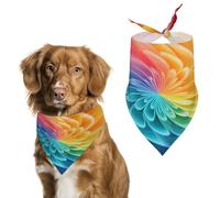 Rainbow Dynamic Easter Dog Bandanas for Small Medium Large Dogs,Cat Dogs,Pet Scarf - Polyester Cute Bibs.Triangle Pet Scarf for Puppy Pet,Personalized Birthday/Party Fun Idea Gift