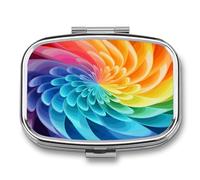Rainbow Dynamic Weekly AM/PM Pill Organizer.Waterproof Portable Compact Travel Pill Organizers.Small Pill Box for Medicine Holder for Vitamins Medication.