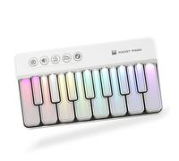 Rainbow Early Learning Electronic Piano Keyboard,Pocket Size Portable Music Toy Electric Music Keyboard Musical Electronic Piano for Toddlers Birthday for Boys and Girls Gifts