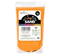 Rainbow Eco Play - Bright Coloured Sand - Bright Orange Sand - 5kg - 100% Natural - Kids Sand - Play Sand for Kids - Sand Art Kits for Kids - Aquarium Sand - Colourful Sand - Childrens Play Sand