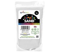 Rainbow Eco Play - Bright Coloured Sand - Sand Art - 1kg - 100% Natural - Eco-Friendly - Kids Play Sand Kits - Colourful Aquarium Sand - Childrens - White