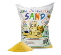 Rainbow Eco Play Coloured Yellow Sand 15Kg Kids 100% Natural Play Sand Sand Art, Childrens Crafts