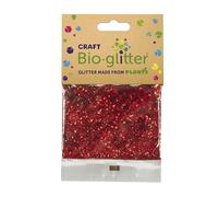 Rainbow Eco Play Craft Biodegradable Glitter, Chunky Glitter, Arts and Crafts for Kids, Card Making, Decorations, Craft Glitter for Candle Making, Eco-Friendly, Cruelty Free - Red - 20g