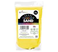 Rainbow Eco Play - Fluorescent Coloured Sand - 2.5kg - Decorative Sand Art Kit for Kids - Craft Childrens Play Sand - Aquarium - Yellow