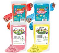 Rainbow Eco Play Magic Elasti and Smooshy Sensory Soft Sand 4 x 485g
