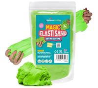 Rainbow Eco Play - Magic Play Sand for Kids - Elasti - 2.5kg - Childrens Eco-Friendly Non-Toxic Natural Coloured Sand - Sensory Magnetic Moon Kenetic Elastic - Green