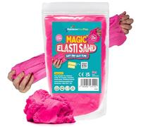 Rainbow Eco Play - Magic Play Sand for Kids - Elasti - 2.5kg - Childrens Eco-Friendly Non-Toxic Natural Coloured Sand - Sensory Magnetic Moon Kenetic Elastic - Pink