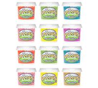 Rainbow Eco Play - Magic Sand - Coloured Sand for Kids - Childrens Play Sand - Sensory Toys - Natural - Sensory Play - ASMR Toys - Party Bag Fillers - Smooshy - Assorted Colours - 12 x 300g